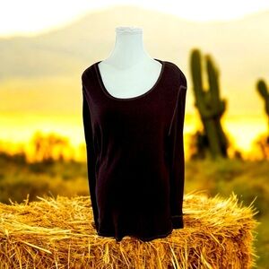 GAP Ribbed Cotton Long Sleeve Top Size 2X Activewear Athleisure